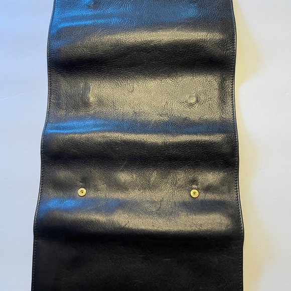 GIGLIODORO Black Genuine Calf Leather Tri-Fold Wallet, made in Italy - Picture 8 of 12